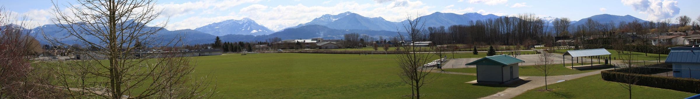 Farmland and mountains near Chilliwack